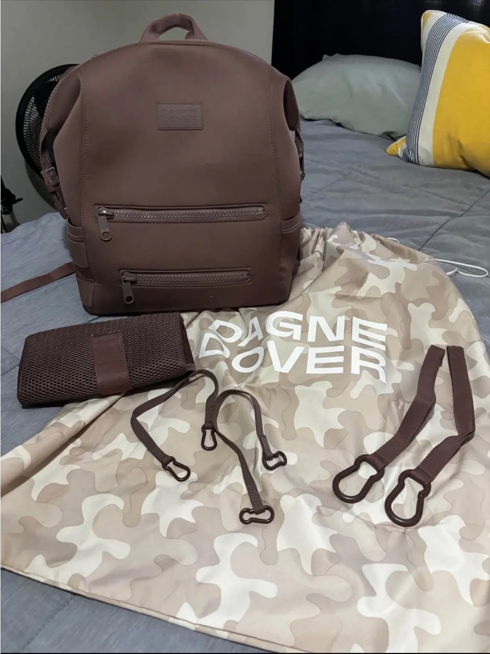 Dagne Dover Chocolate Brown Backpack with Matching Wallet